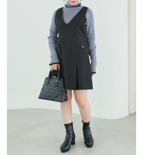 MAJESTICLEGON「前後2wayミニジャンスカ」|ジャンパースカート|