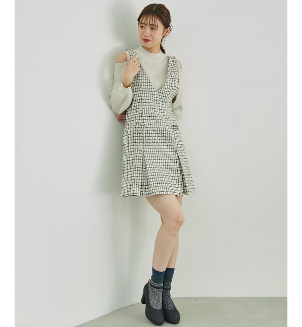 MAJESTICLEGON「前後2wayミニジャンスカ」|ジャンパースカート|