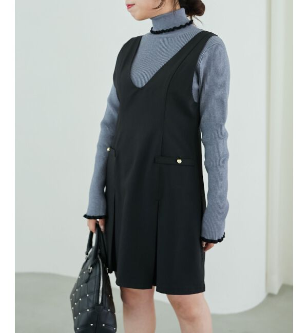 MAJESTICLEGON「前後2wayミニジャンスカ」|ジャンパースカート|