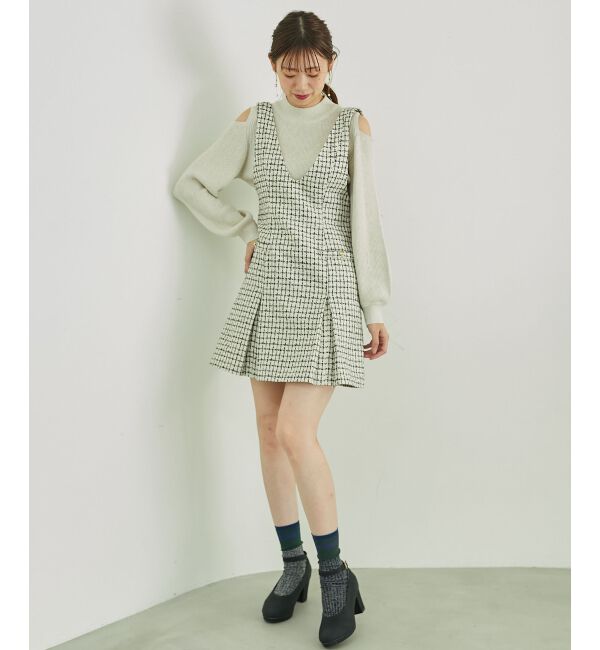 MAJESTICLEGON「前後2wayミニジャンスカ」|ジャンパースカート|