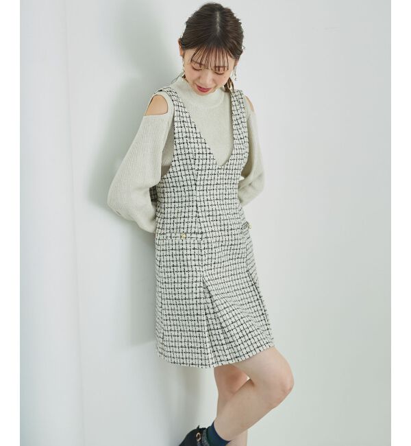 MAJESTICLEGON「前後2wayミニジャンスカ」|ジャンパースカート|