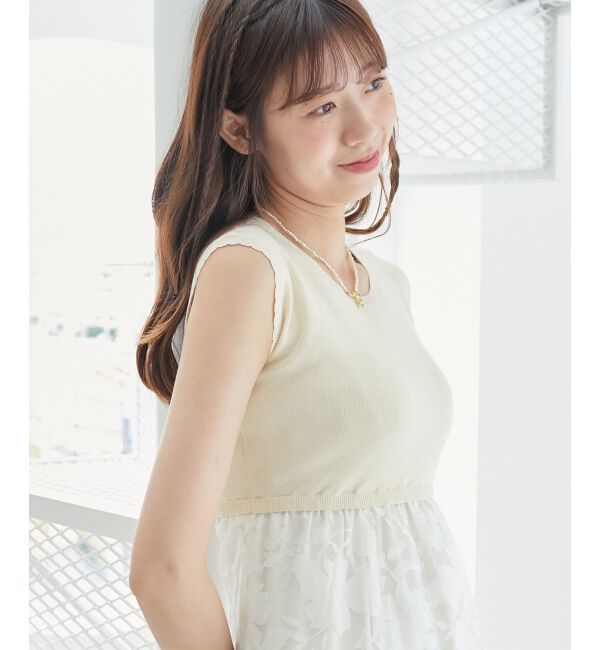 MAJESTICLEGON「レースアップノースリドッキングワンピ」|ワンピース|