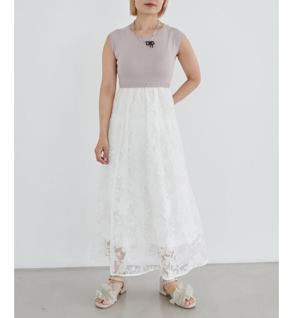 MAJESTICLEGON「レースアップノースリドッキングワンピ」|ワンピース|