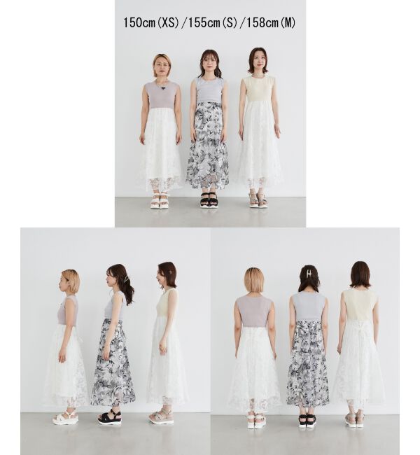 MAJESTICLEGON「レースアップノースリドッキングワンピ」|ワンピース|