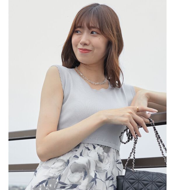 MAJESTICLEGON「レースアップノースリドッキングワンピ」|ワンピース|