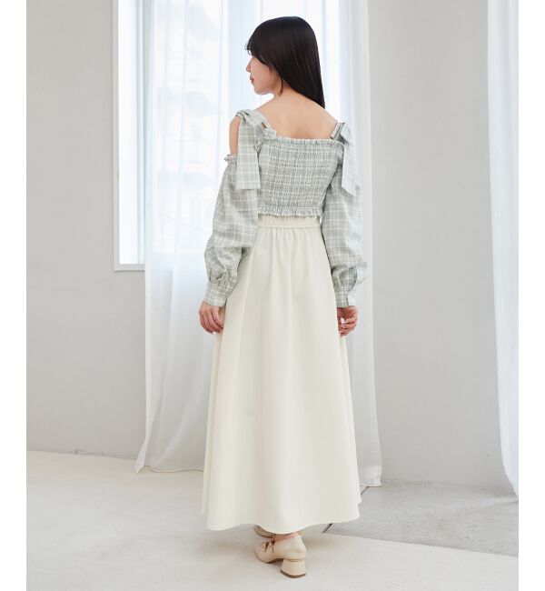  「2way肩リボンドッキングワンピ」|ワンピース|