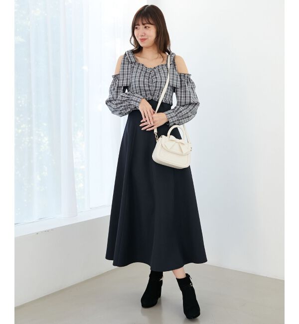  「2way肩リボンドッキングワンピ」|ワンピース|