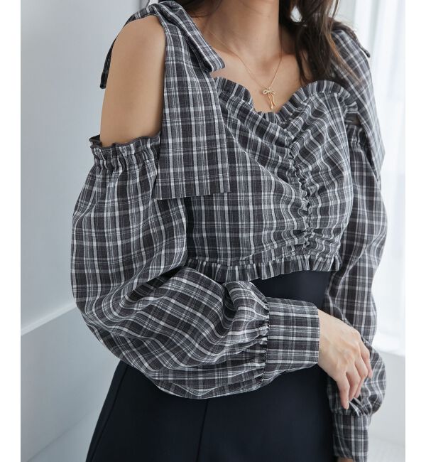  「2way肩リボンドッキングワンピ」|ワンピース|