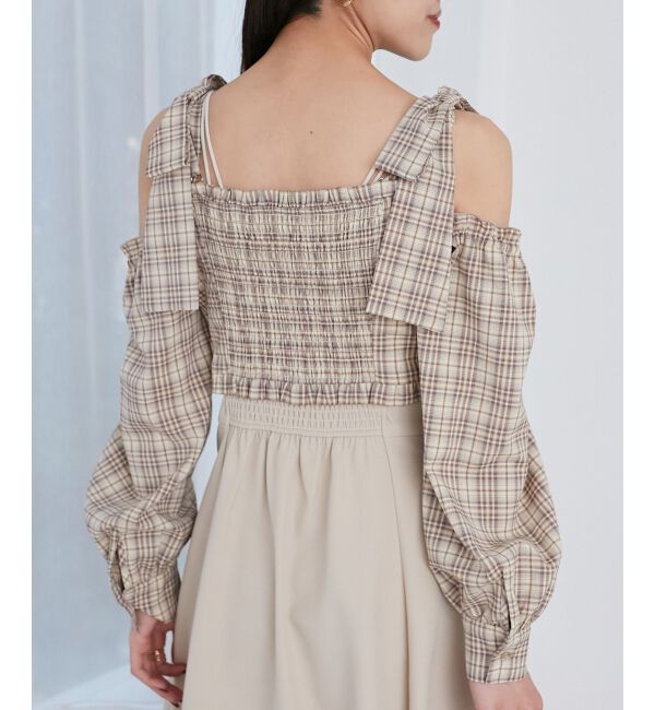  「2way肩リボンドッキングワンピ」|ワンピース|