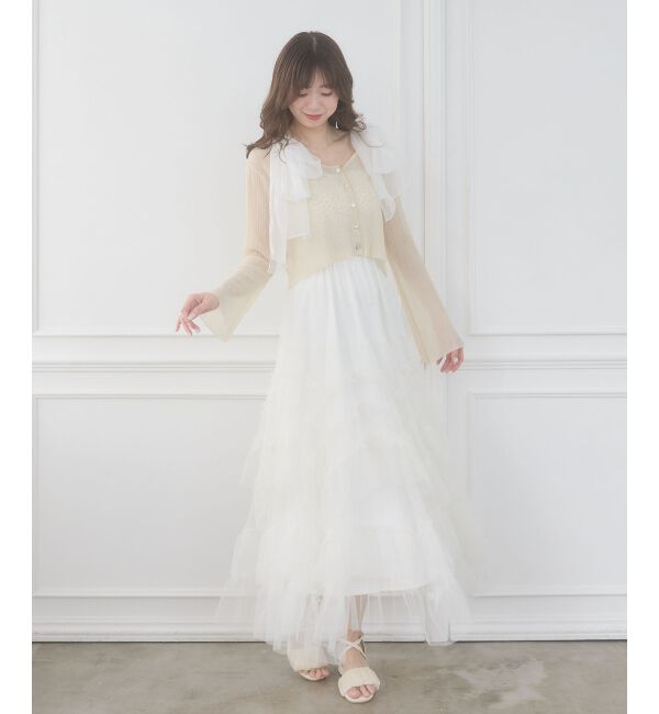  「チュールフリルティアードスカート」|スカート|