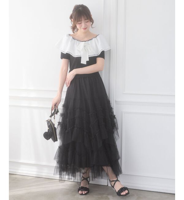  「チュールフリルティアードスカート」|スカート|