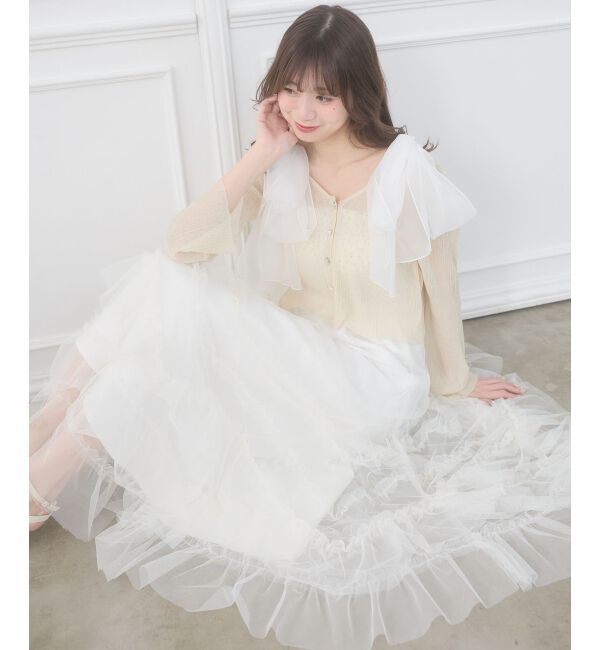  「チュールフリルティアードスカート」|スカート|