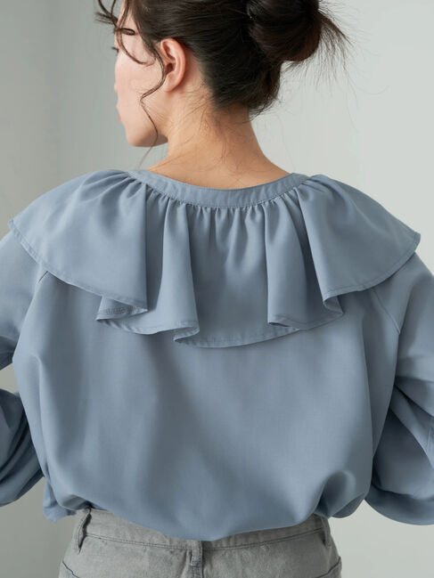 earth music&ecology「フリルカラーブラウス」|シャツ・ブラウス|