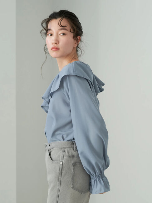 earth music&ecology「フリルカラーブラウス」|シャツ・ブラウス|