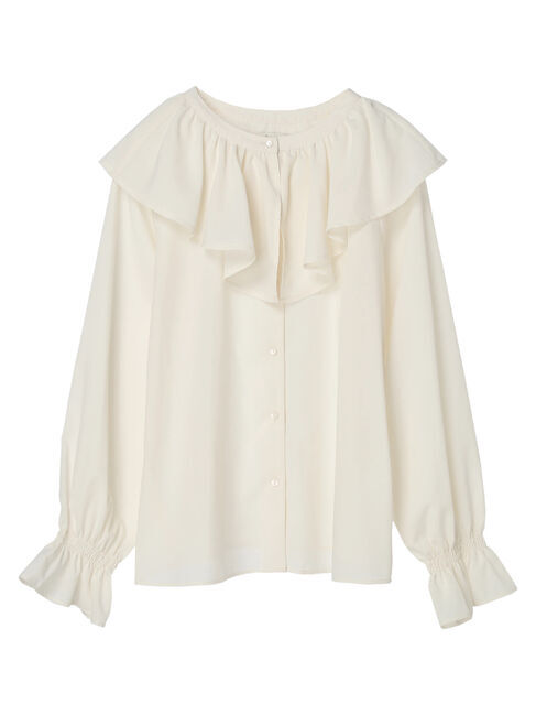earth music&ecology「フリルカラーブラウス」|シャツ・ブラウス|