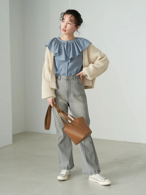 earth music&ecology「フリルカラーブラウス」|シャツ・ブラウス|