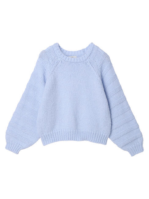 earth music&ecology「袖ガーター編みニットプルオーバー」|ニット・セーター|