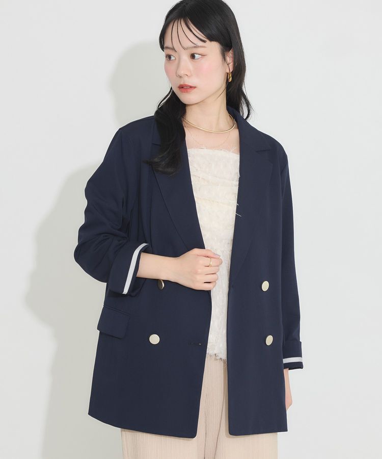 earth music&ecology「ダブルテーラードジャケット」|テーラードジャケット|Navy