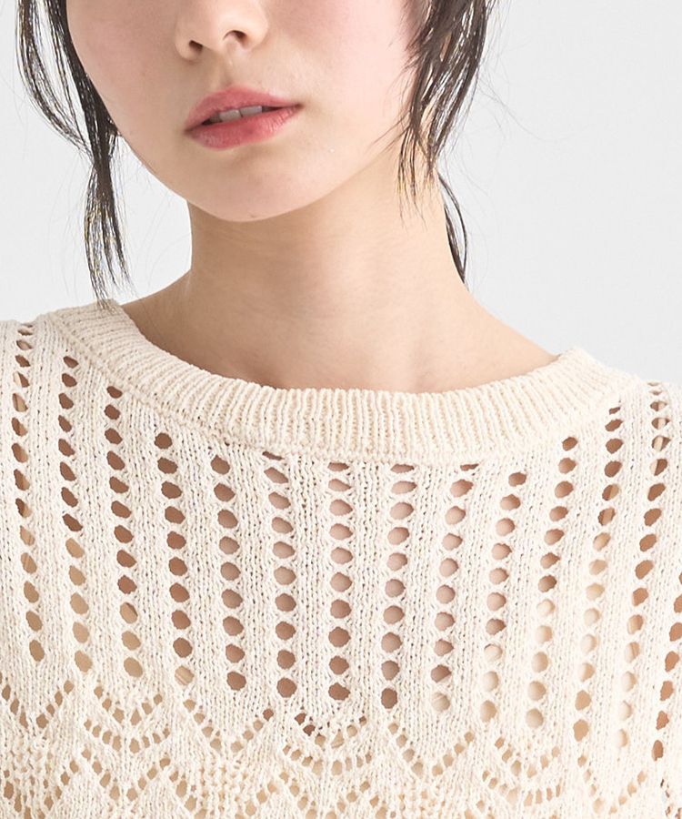 earth music&ecology「スカシニットプルオーバー」|ニット・セーター|