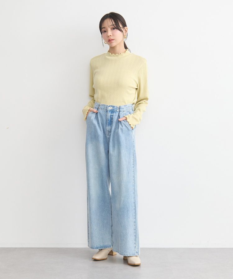 earth music&ecology「ランダムチェーンリブハイネックプルオーバー」|Tシャツ・カットソー|