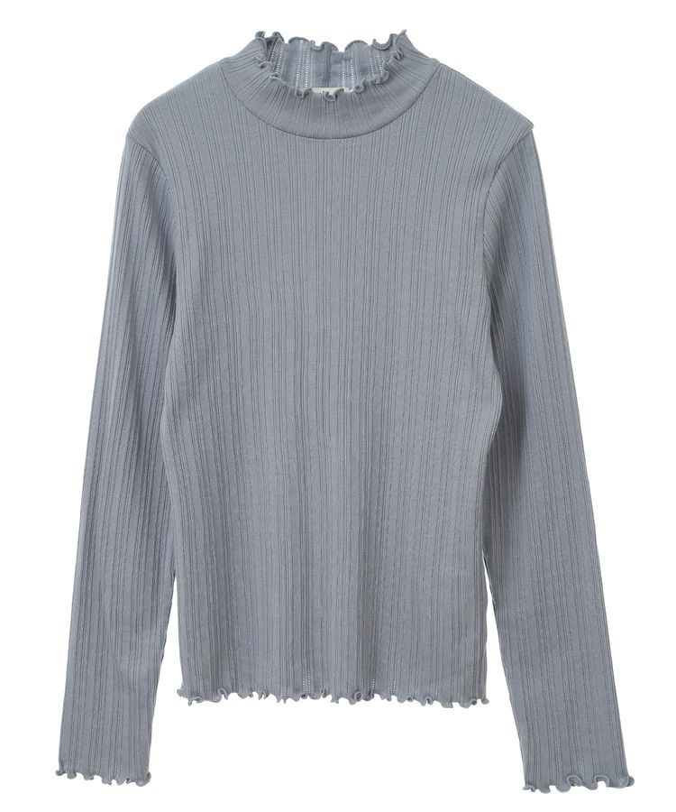 earth music&ecology「ランダムチェーンリブハイネックプルオーバー」|Tシャツ・カットソー|