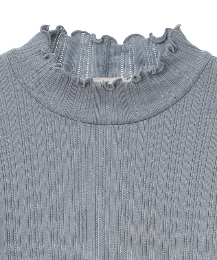 earth music&ecology「ランダムチェーンリブハイネックプルオーバー」|Tシャツ・カットソー|