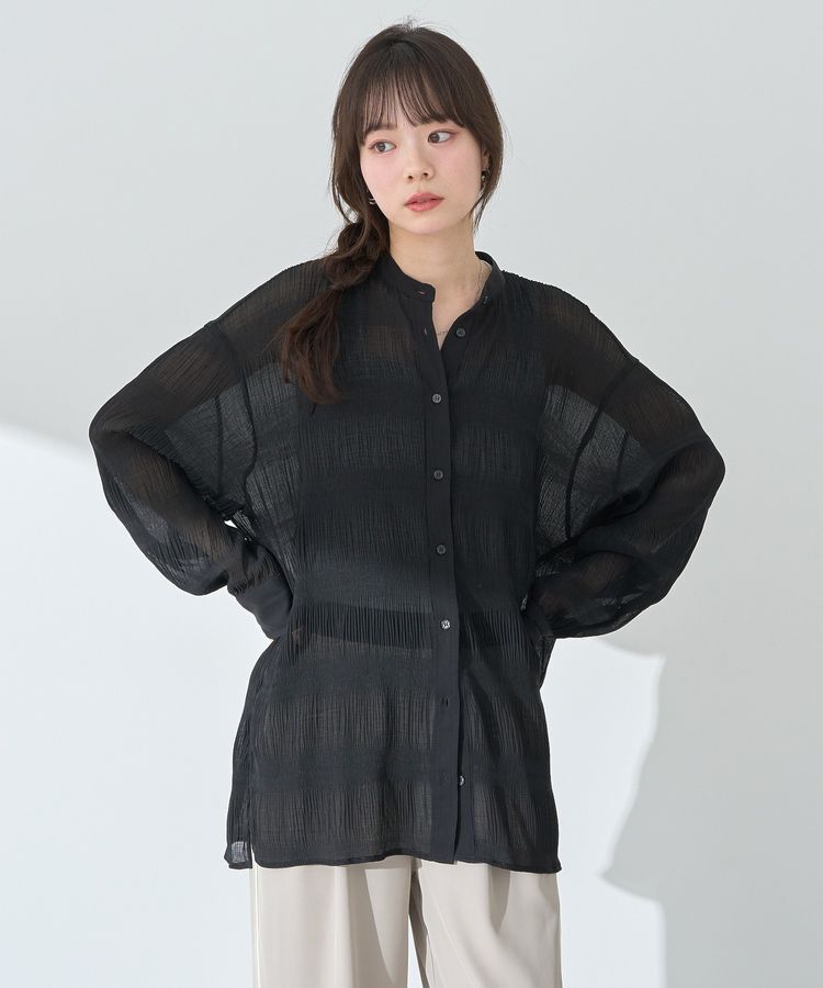 earth music&ecology「マジョリカプリーツレギュラーシャツ」|シャツ・ブラウス|