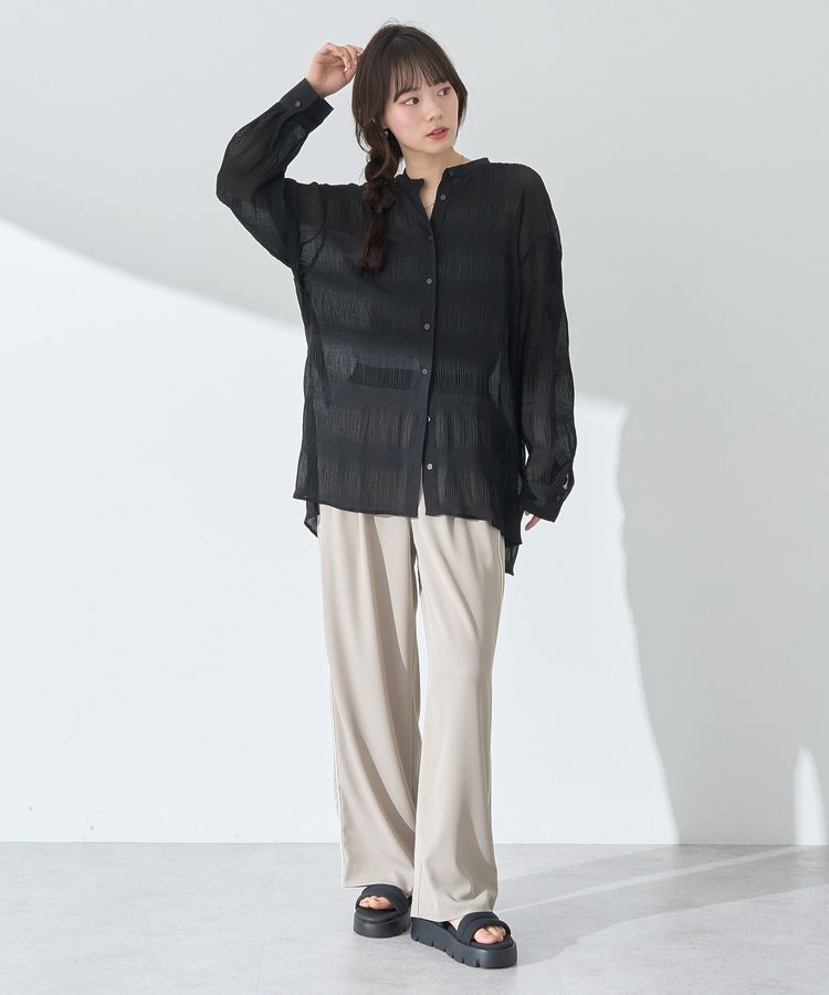 earth music&ecology「マジョリカプリーツレギュラーシャツ」|シャツ・ブラウス|