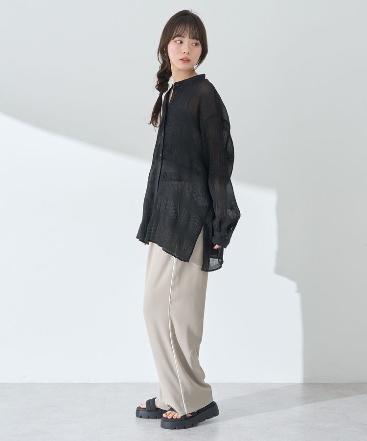 earth music&ecology「マジョリカプリーツレギュラーシャツ」|シャツ・ブラウス|