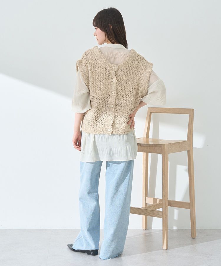 earth music&ecology「ファンシーヤーンベスト」|ベスト・ジレ|