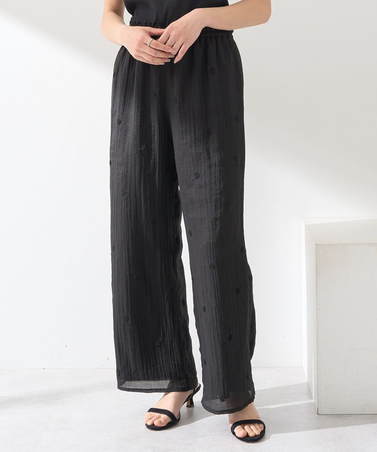 earth music&ecology「3Dフラワーパンツ」|その他|Black