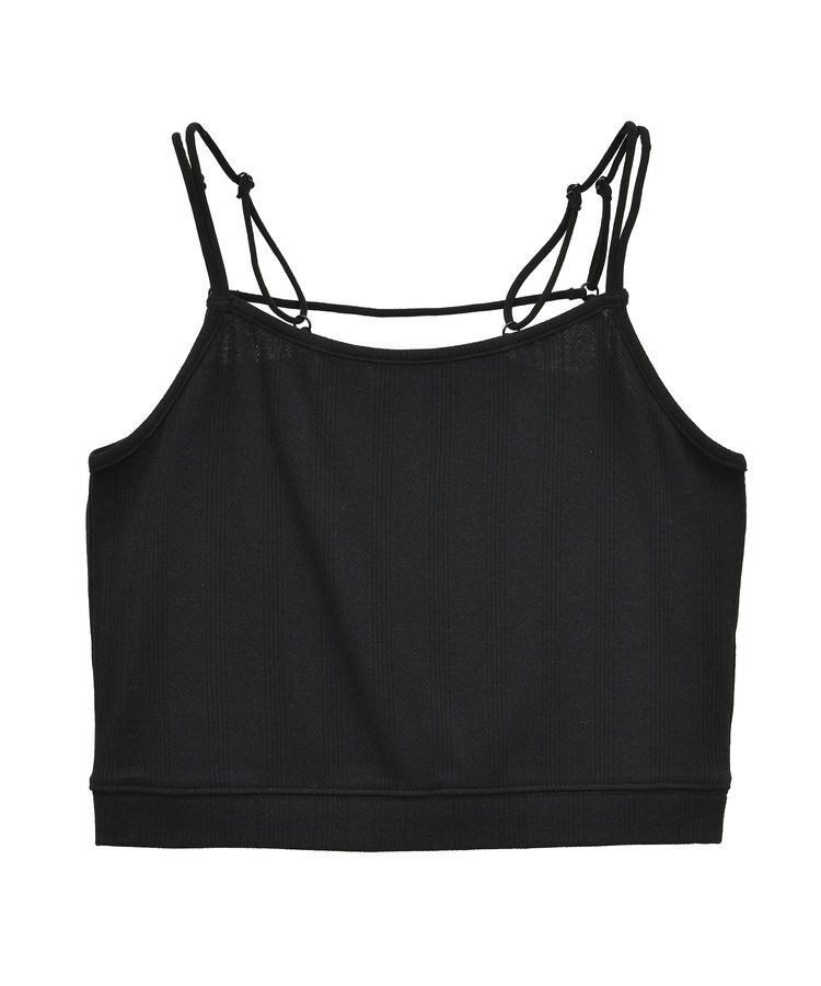 earth music&ecology「ダブルストラップパターンメッシュキャミソール」|インナー|