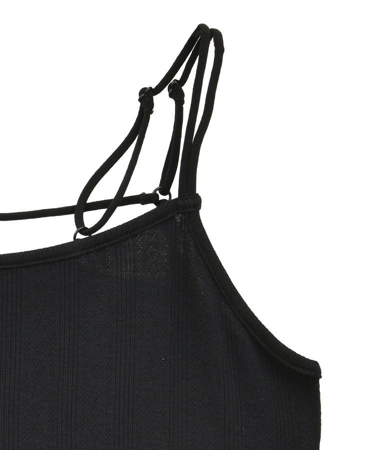 earth music&ecology「ダブルストラップパターンメッシュキャミソール」|インナー|