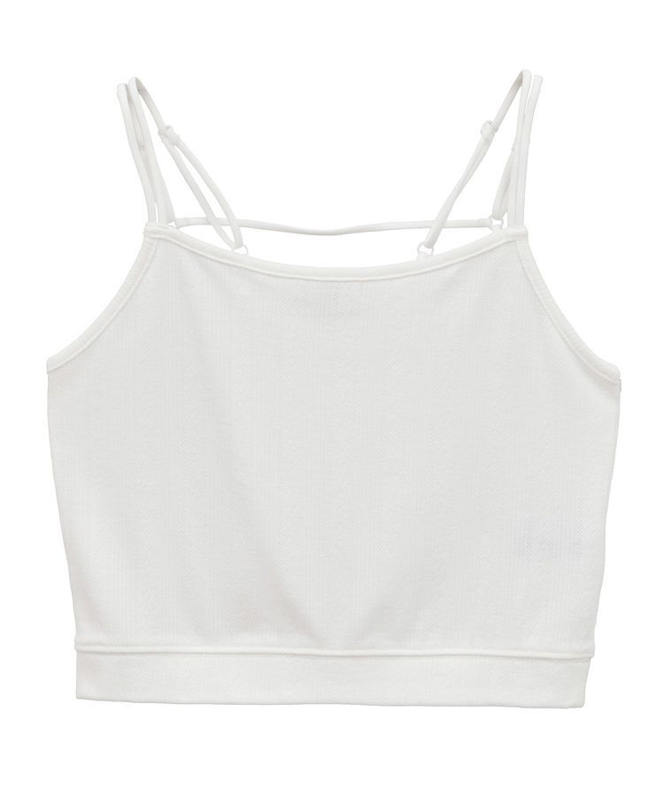 earth music&ecology「ダブルストラップパターンメッシュキャミソール」|インナー|