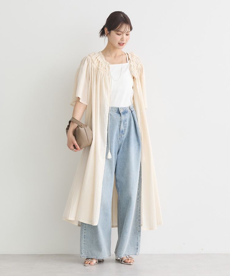 earth music&ecology「ギャザーロングワンピース」|ワンピース|