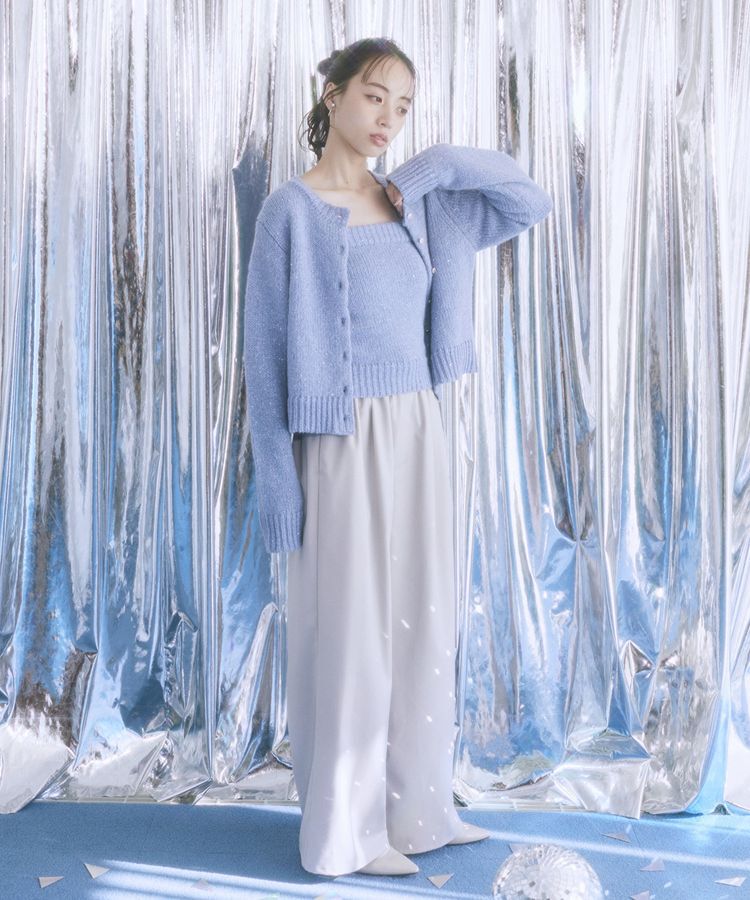 earth music&ecology「SET2点フラワースパンコールカーデ＋ビスチェ」|カーディガン|