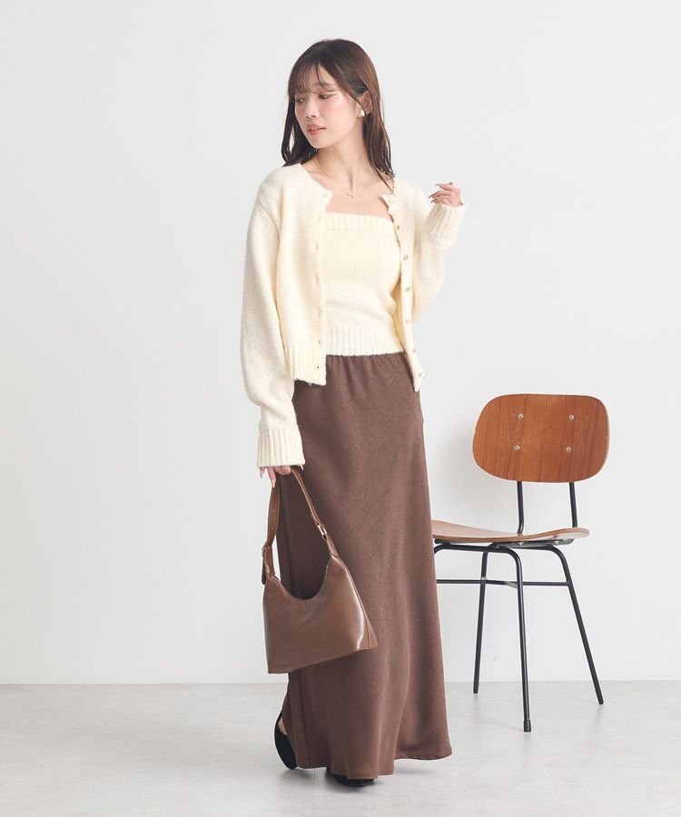 earth music&ecology「SET2点フラワースパンコールカーデ＋ビスチェ」|カーディガン|