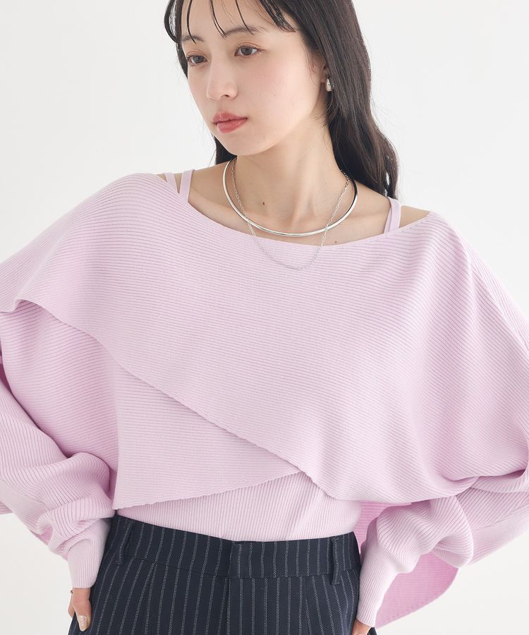 earth music&ecology「SET2点クロスニット＋キャミソール」|ニット・セーター|