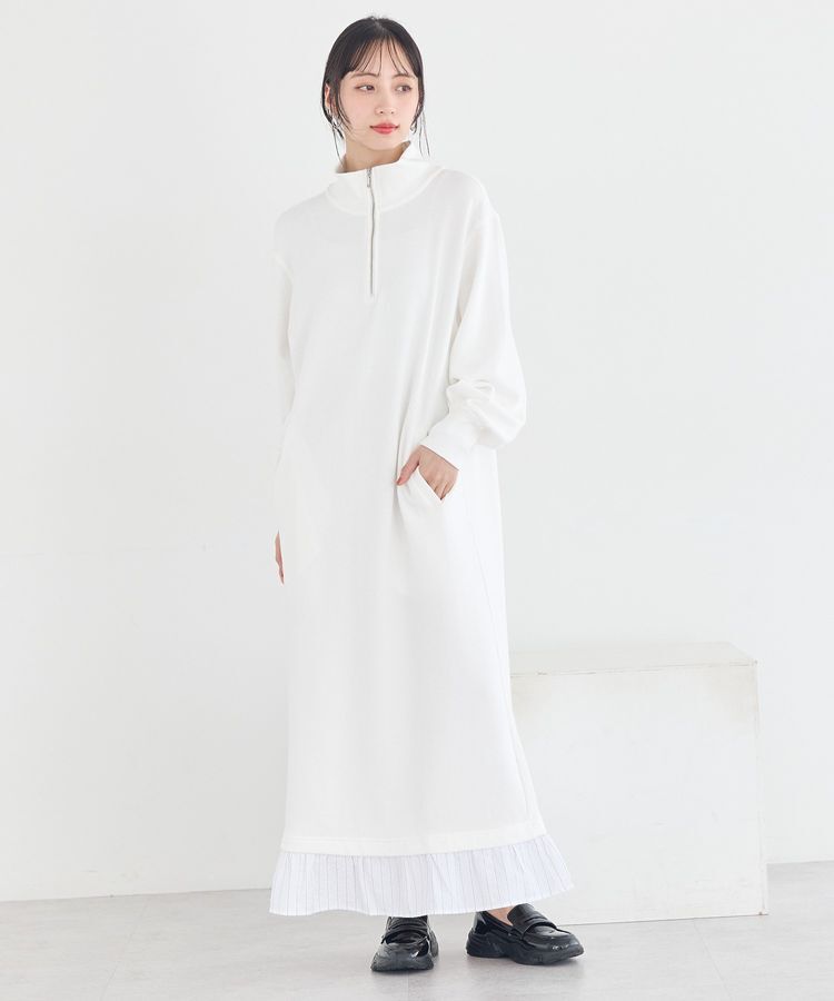 earth music&ecology「レイヤーヘムワンピース」|ワンピース|White