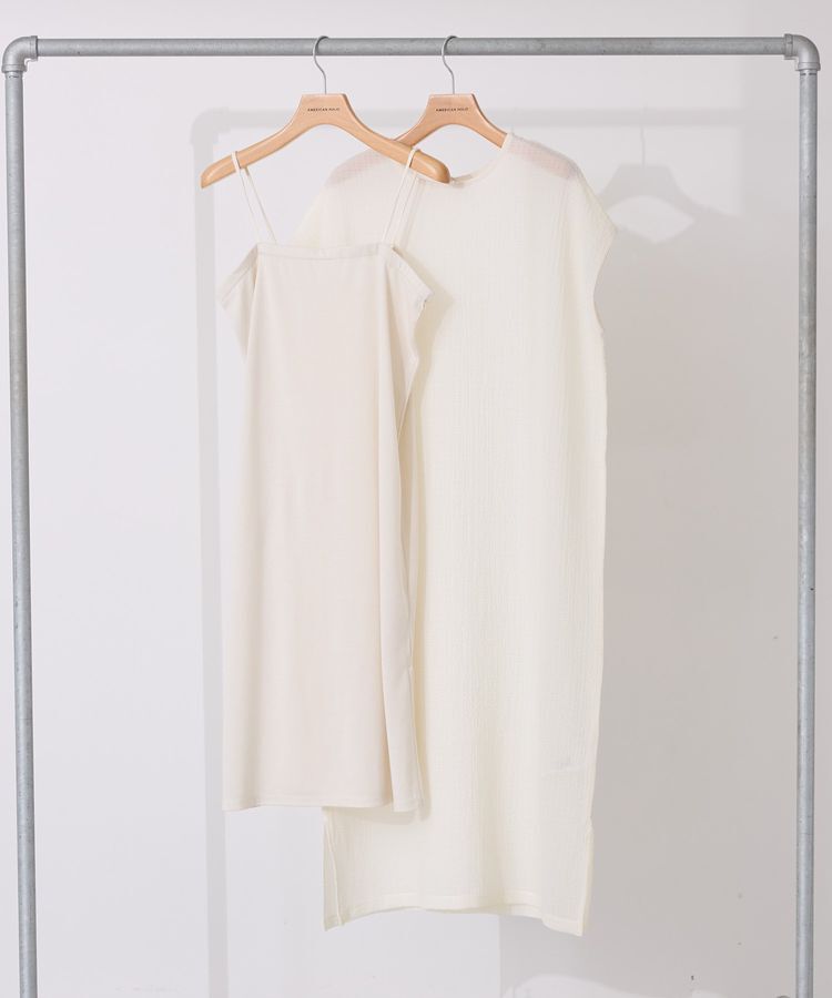 AMERICAN HOLIC「ポコポコノースリーブワンピース【インナー付き】」|ワンピース|