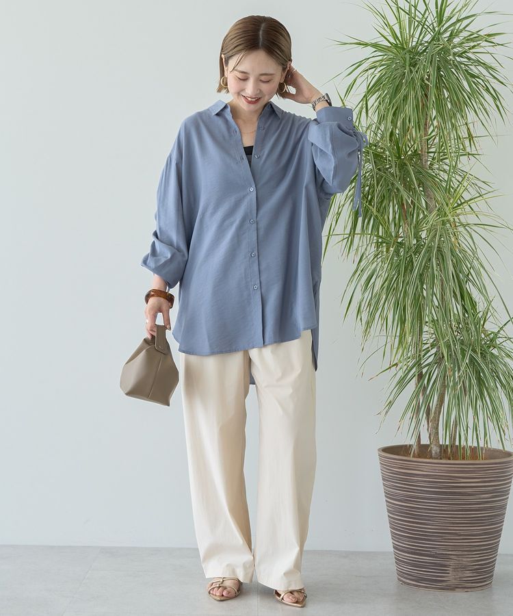 AMERICAN HOLIC「シアーバックギャザーリボンシャツ」|シャツ・ブラウス|