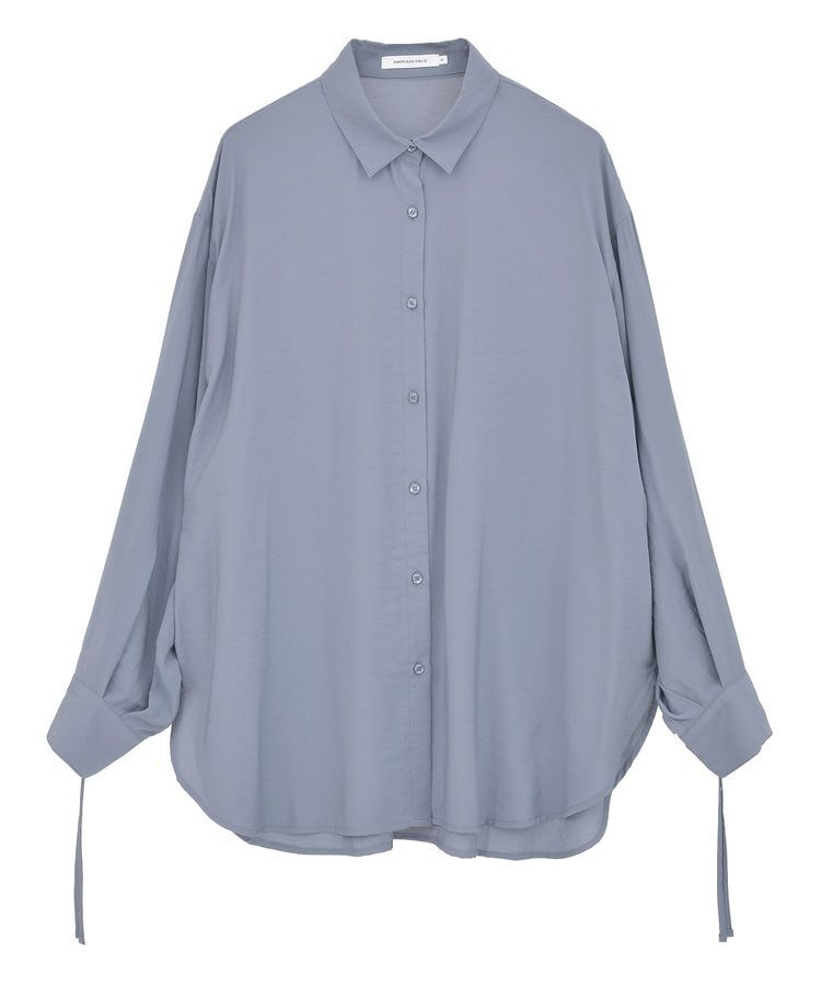 AMERICAN HOLIC「シアーバックギャザーリボンシャツ」|シャツ・ブラウス|