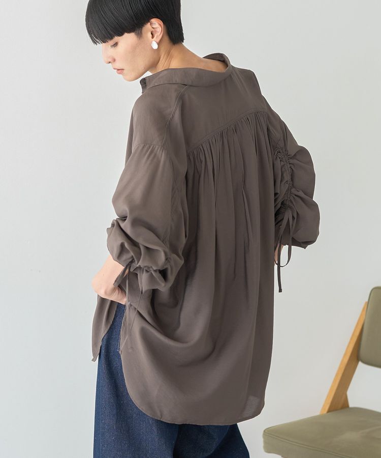 AMERICAN HOLIC「シアーバックギャザーリボンシャツ」|シャツ・ブラウス|