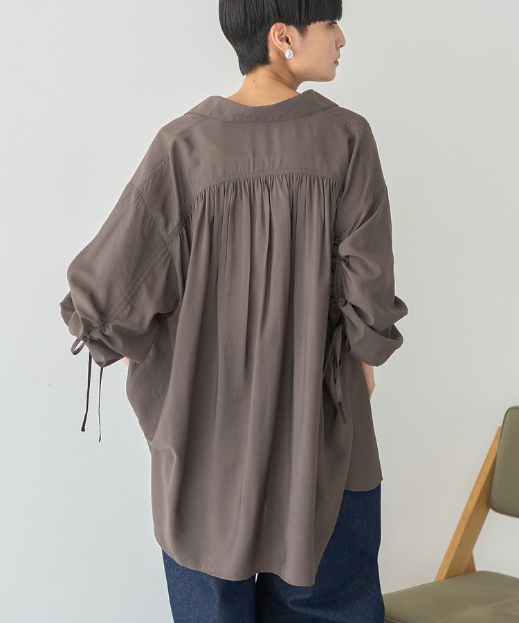 AMERICAN HOLIC「シアーバックギャザーリボンシャツ」|シャツ・ブラウス|