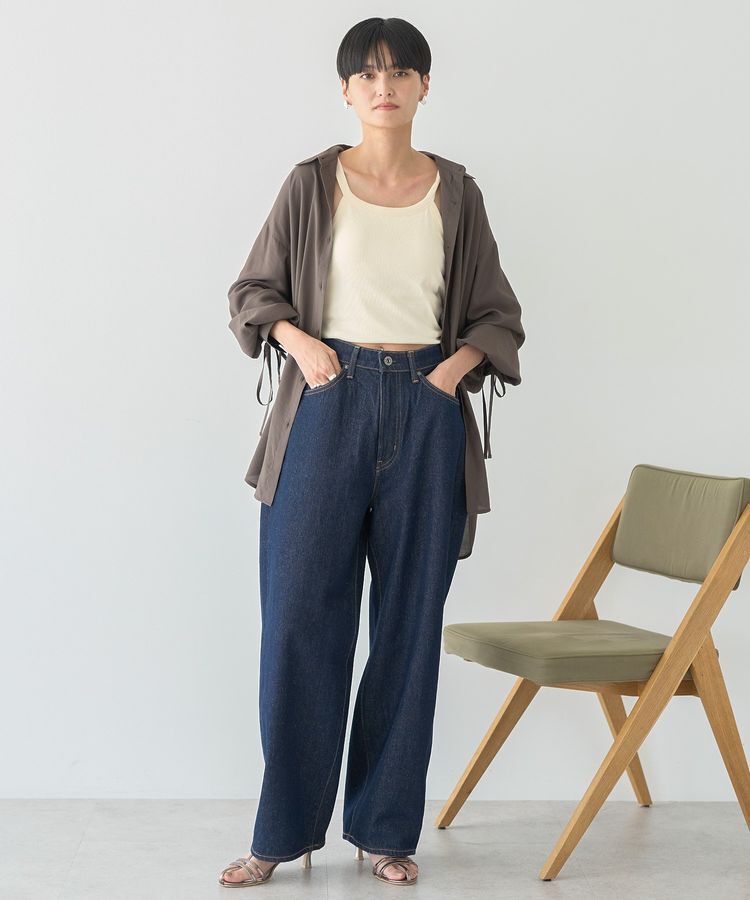 AMERICAN HOLIC「シアーバックギャザーリボンシャツ」|シャツ・ブラウス|