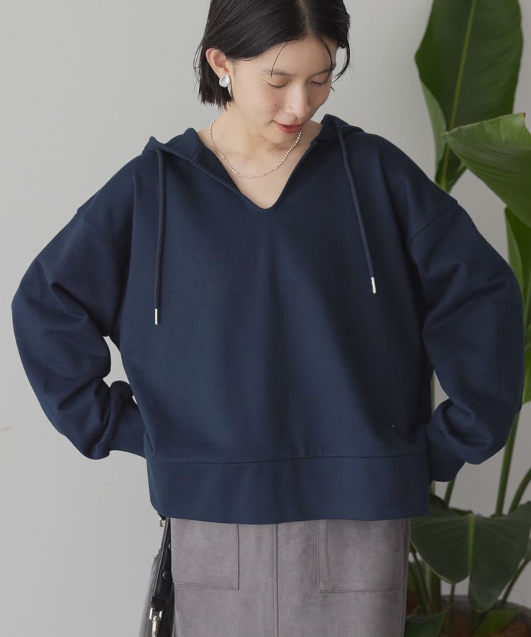AMERICAN HOLIC「スキッパー裏毛パーカー」|スウェット・ジャージ|Dark Navy