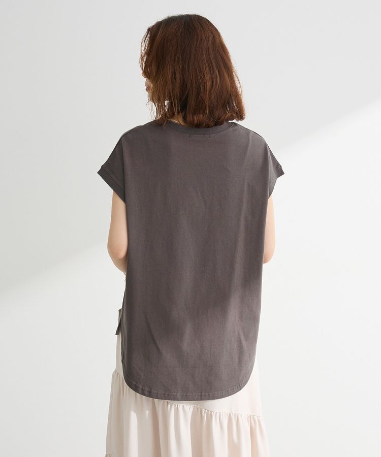 Green Parks「・swing by フレンチスリーブ刺繍TEE」|Tシャツ・カットソー|