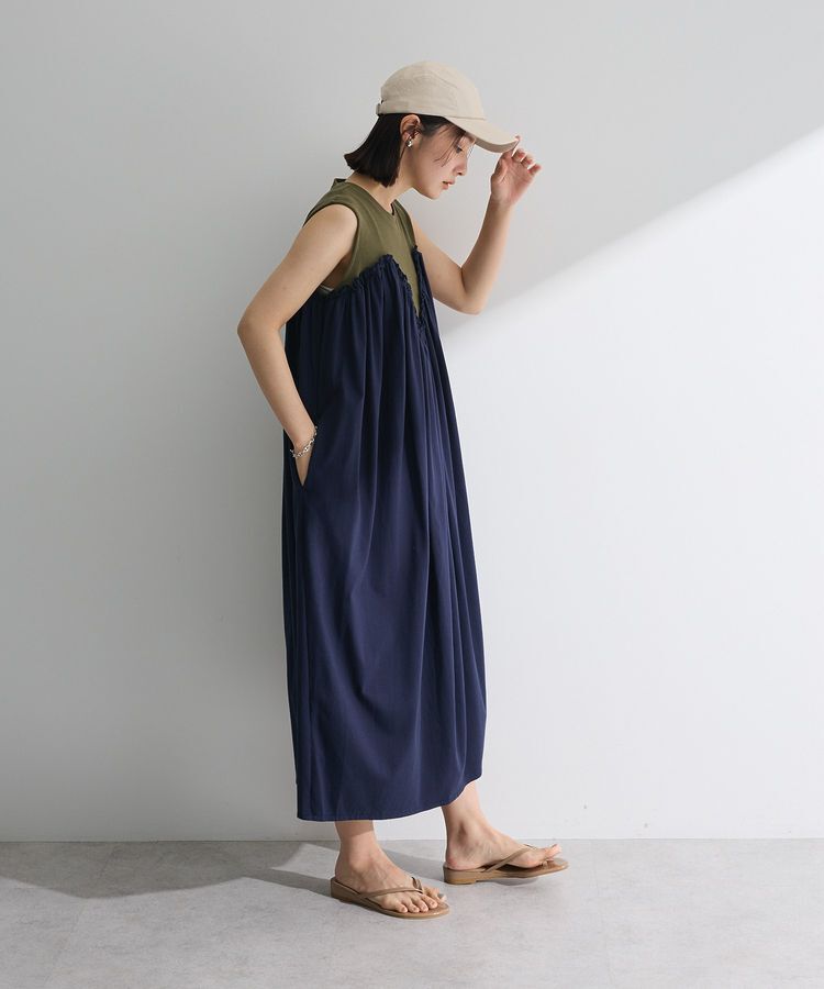 Green Parks「・SUGAR SPOON ギャザーノースリーブワンピ」|ワンピース|