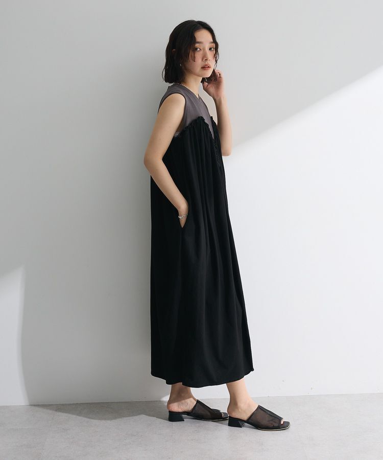 Green Parks「・SUGAR SPOON ギャザーノースリーブワンピ」|ワンピース|