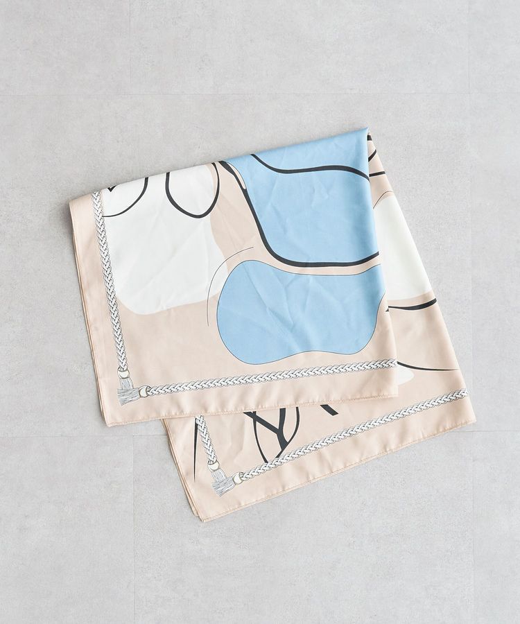 Green Parks「・モダンパターンスカーフ 90&times;90」|バンダナ・スカーフ|Beige